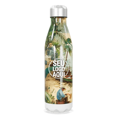 Garrafa Inox Estampa Tropical 750ml personalizado
