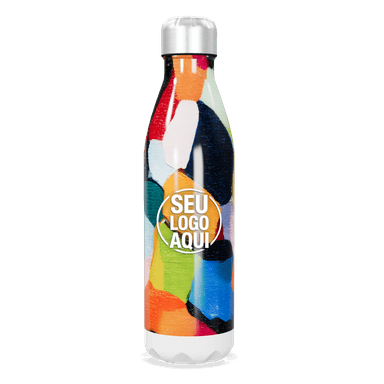 Garrafa Inox Estampa Colorida personalizado