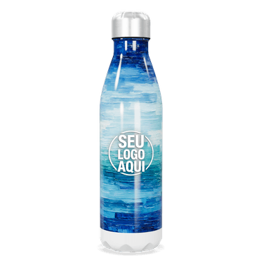 Garrafa Inox Estampa Azul Oceano personalizado