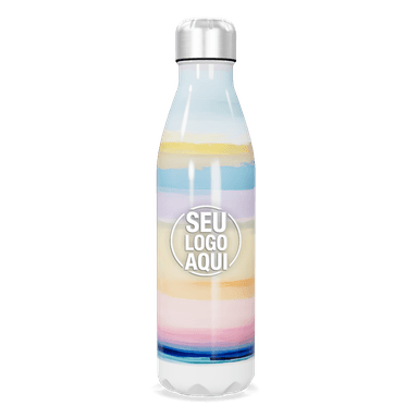 Garrafa Inox Estampada Multicolorida personalizado