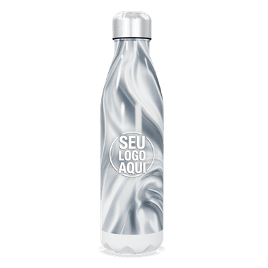 Garrafa Inox Efeito Marmorizado personalizado