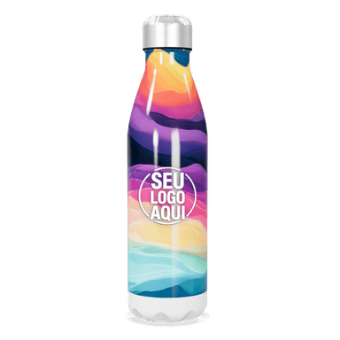 Garrafa Inox Estampada Multicolorida personalizado