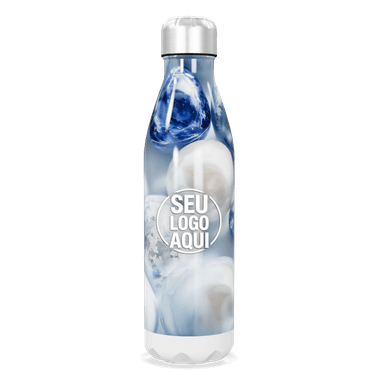 Garrafa Inox Estampa Gelo Azul personalizado