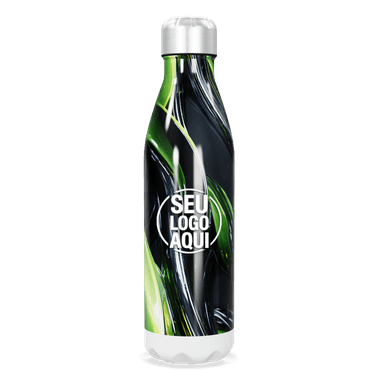Garrafa Inox Estampa Verde E Preto personalizado