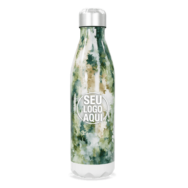 Garrafa Inox Estampa Floresta Verde personalizado