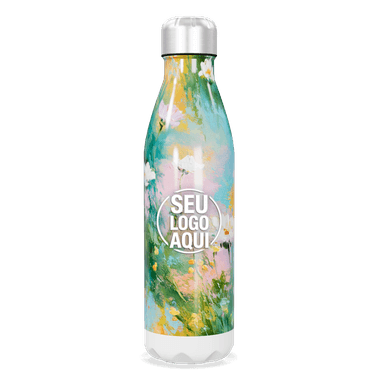 Garrafa Inox Floral Colorida 750ml personalizado