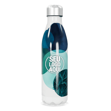 Garrafa Inox Estampa Azul Verde personalizado