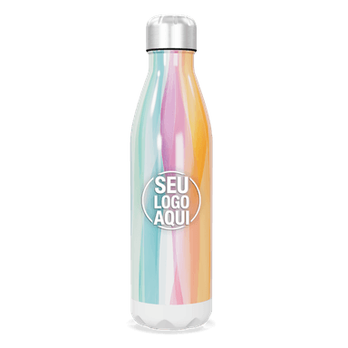 Garrafa Inox Estampada Multicolorida personalizado