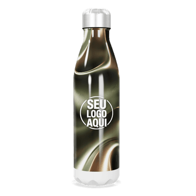 Garrafa Inox Estampa Metalizada personalizado