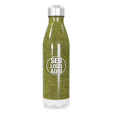 Garrafa Inox Verde Texturizada personalizado