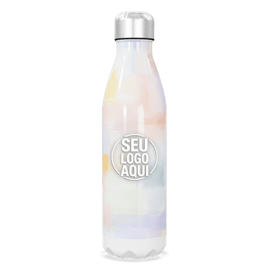 Garrafa Inox Com Cores Pastel personalizado