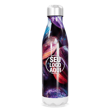Garrafa Inox Estampa Galáxia Colorida personalizado