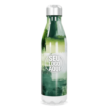 Garrafa Inox Verde Estampada 750ml personalizado