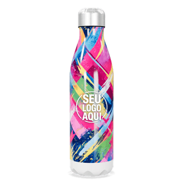 Garrafa Inox Colorida Estampada personalizado