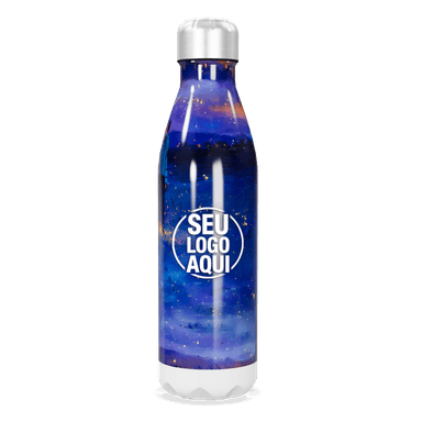 Garrafa Inox Estampa Galáxia Azul personalizado