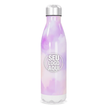 Garrafa Inox Degradê Lilás personalizado
