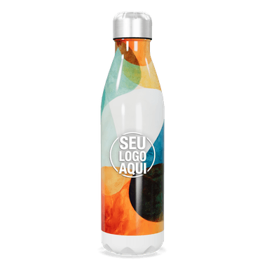 Garrafa Inox Estampa Colorida Artística personalizado