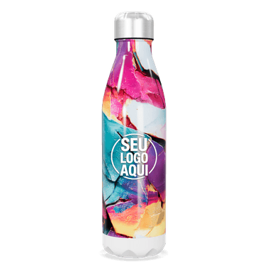 Garrafa Inox Colorida Abstrata 750ml personalizado