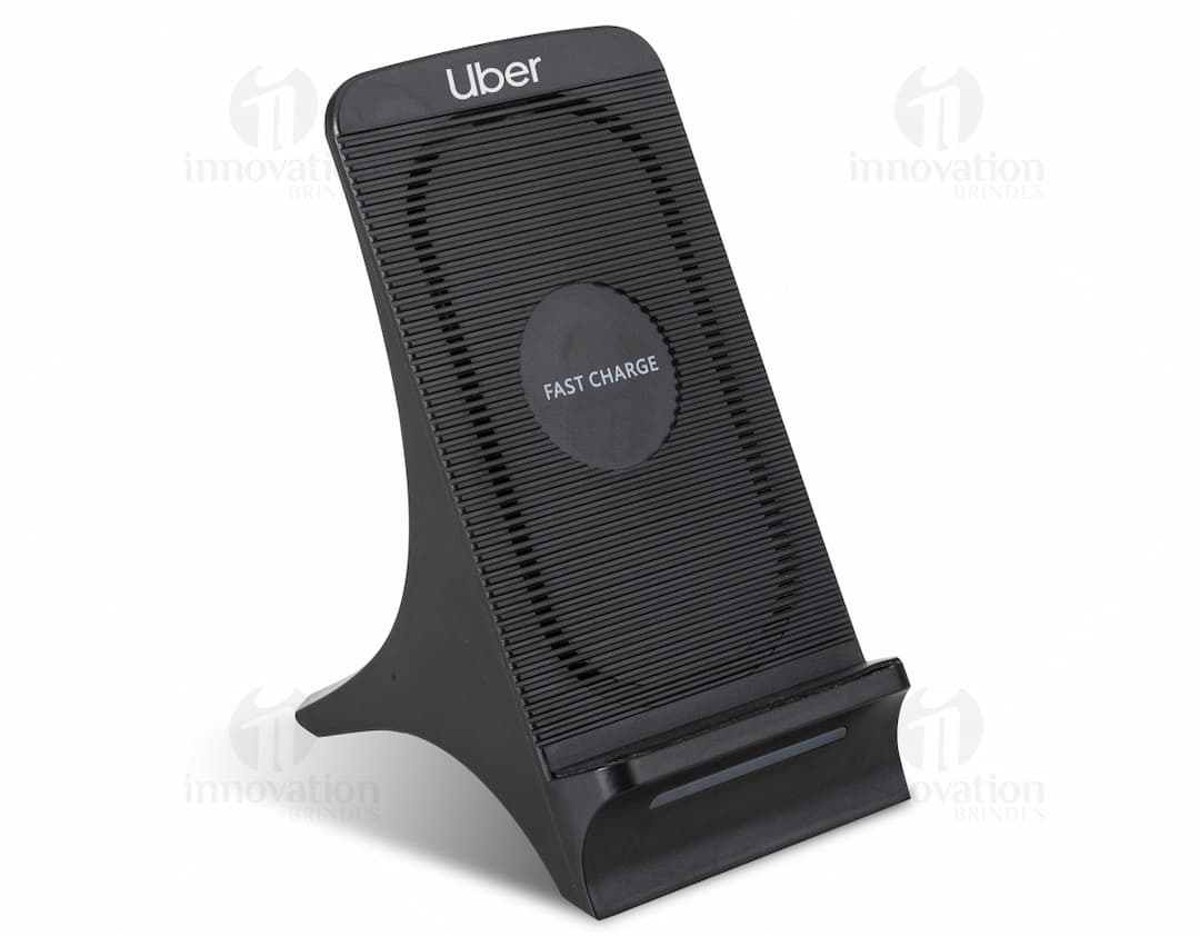 Carregador por indução moderno e portátil, um acessório de tecnologia sem fio que oferece praticidade e segurança. Ideal para manter seus dispositivos eletrônicos com bateria sempre carregada. Adquira o seu agora!