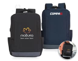 Perfect USB nylon backpack for your business trips. Modern and spacious, it is the ideal accessory for carrying your