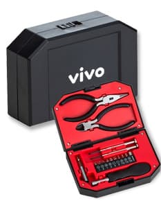 Kit Ferramenta: caixa de plástico moderna e prática. Ideal para armazenar seus equipamentos de forma organizada. Design inovador e funcional para facilitar o seu dia a dia. Adquira já o seu!