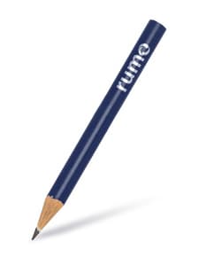 Mini lápis em diversas cores dispostos em uma caixa de papelão branca.