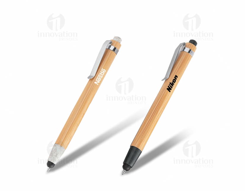 caneta de bambu esferográfica Personalizado