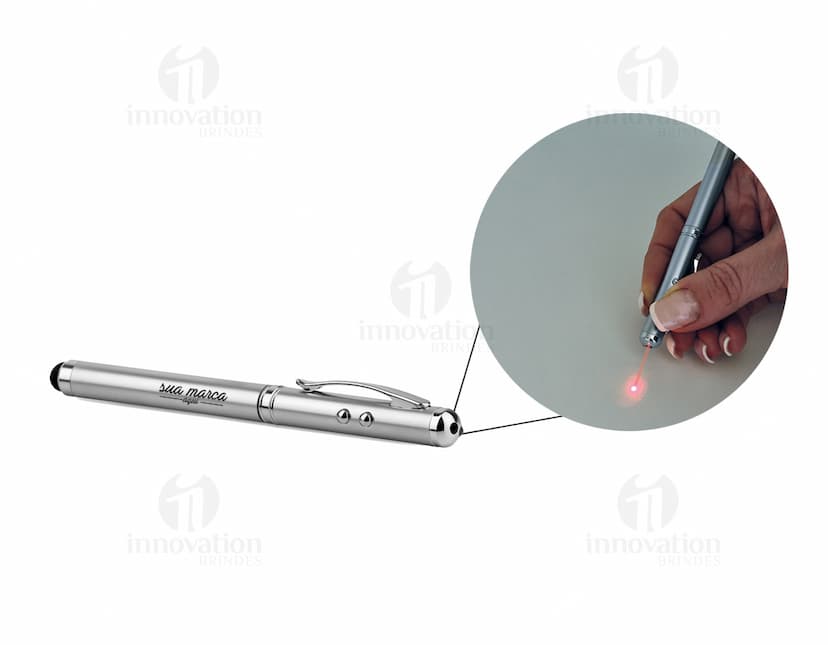 caneta metal esferográfica com lanterna Personalizado