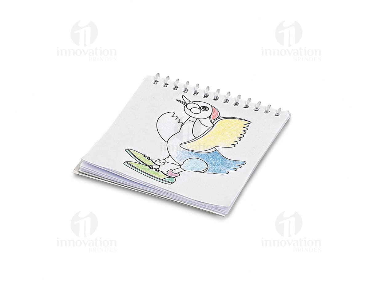 Caderno para colorir: notebook com páginas em branco para desenhos criativos. Perfeito para crianças e adultos soltarem a imaginação. Ideal para presentear e estimular a criatividade. Compre já o seu! #cadernoparacolorir #brindescriativos #presenteperfeito
