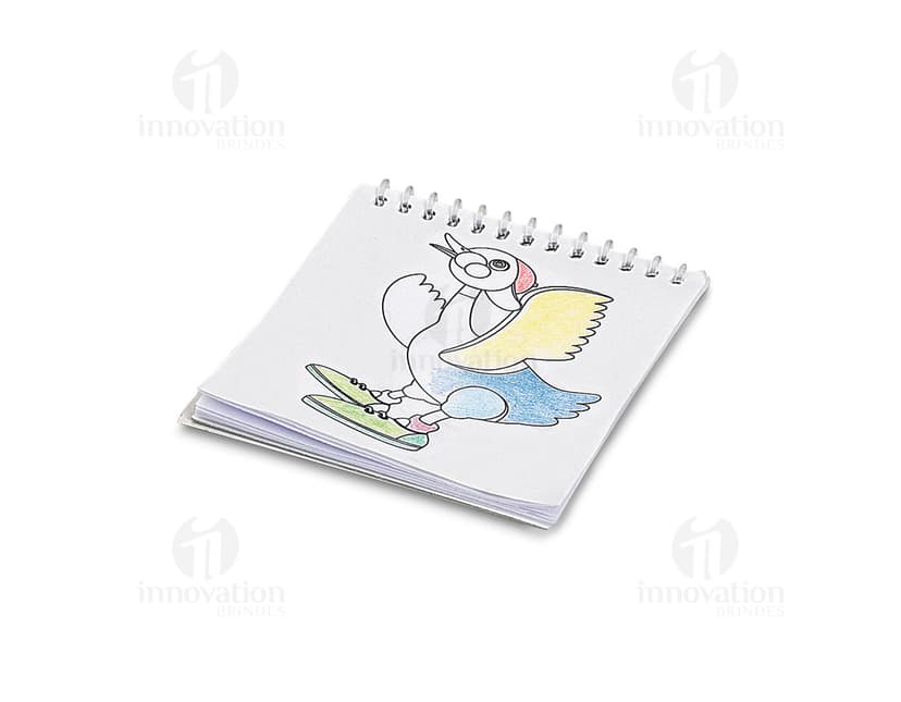 Caderno para colorir: notebook com páginas em branco para desenhos criativos. Perfeito para crianças e adultos soltarem a imaginação. Ideal para presentear e estimular a criatividade. Compre já o seu! #cadernoparacolorir #brindescriativos #presenteperfeito