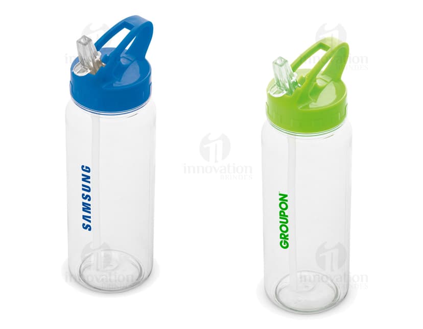 Squeeze Plástico Transparente 500ml - Ideal para manter-se hidratado durante todo o dia, este squeeze de plástico é perfeito para armazenar líquidos de forma prática e segura. Leve, resistente e com design elegante, é perfeito para uso diário. Garanta o seu!