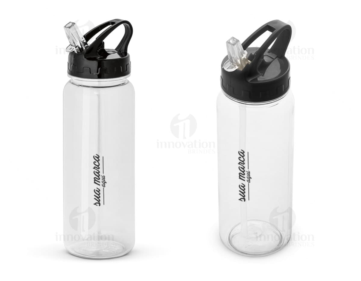 Squeeze Plástico Transparente | Ideal para hidratar-se durante o dia. Prático, elegante e leve. Perfeito para levar na bolsa ou mochila. Garanta o seu!