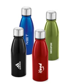 Frasco squeeze de metal para brindes personalizados - Garrafa de alumínio ideal para líquidos, higiene ou bebidas alcoólicas. Design clean e sofisticado para festas, bares ou restaurantes. Perfeito para presente ou brindes corporativos. Aproveite!