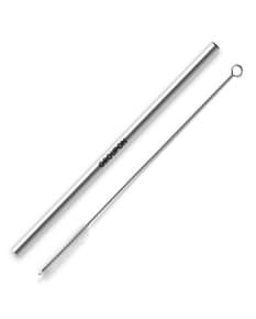 Canudo de metal prateado para escrita e desenho em papel. Ideal para escritório, negócios ou trabalhos artísticos. Design elegante e durável. Incremente sua coleção de utensílios de escrita com este item de alta qualidade.