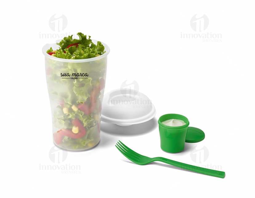 Copo para Salada de Plástico - Prático e Durável | Ideal para Refeições Saudáveis - Compre Agora o Seu!