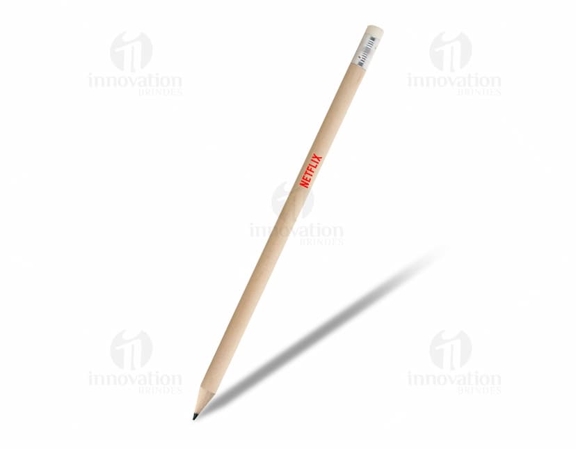 Lápis com borracha - Ideal para escrita, desenho e trabalho escolar. Produto de alta qualidade, feito em madeira. Adquira já o seu!
