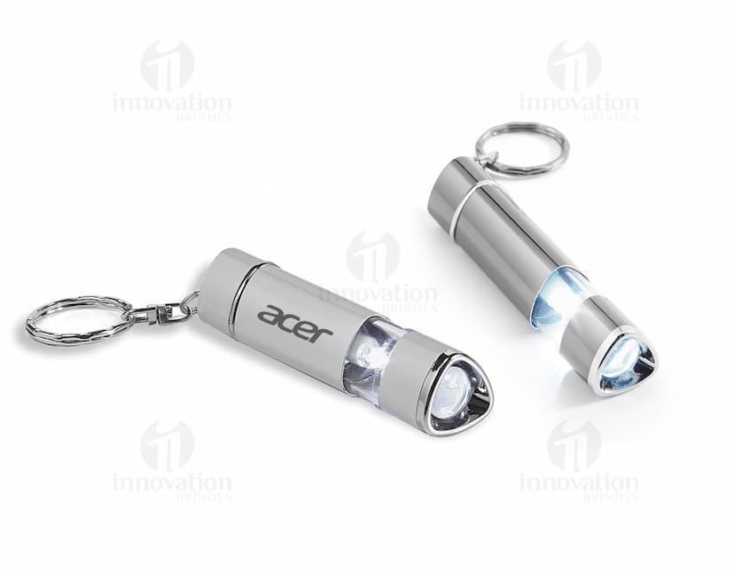 chaveiro de metal com lanterna Personalizado