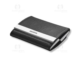 Porta cartões elegante em couro moderno para organizar seus cartões de forma prática e segura. Ideal para escritório
