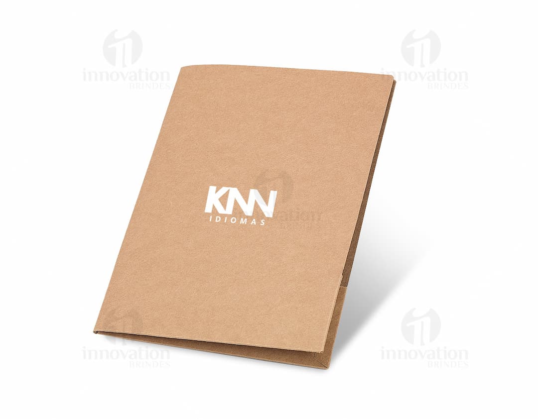 Pasta Porta Documentos A4 - Mantenha seus documentos organizados com essa prática pasta de papelão marrom. Ideal para escritório, escola ou em casa. Aproveite!