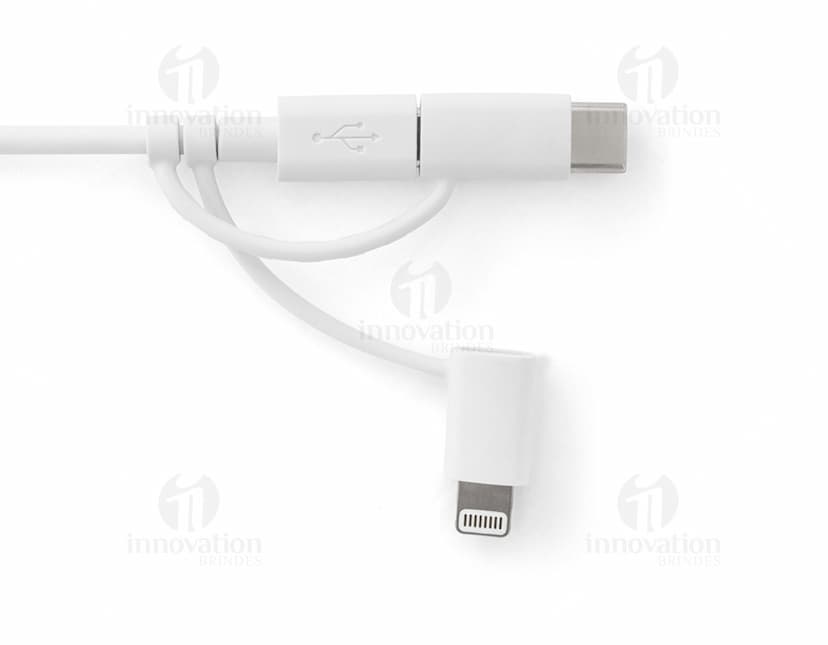 Cabo USB 3 em 1 para carregar seus dispositivos de forma prática e eficiente. Compatível com diferentes aparelhos eletrônicos, este cabo oferece versatilidade e conveniência. Tenha sempre à mão a solução ideal para manter seus gadgets carregados. Nunca mais fique sem bateria!