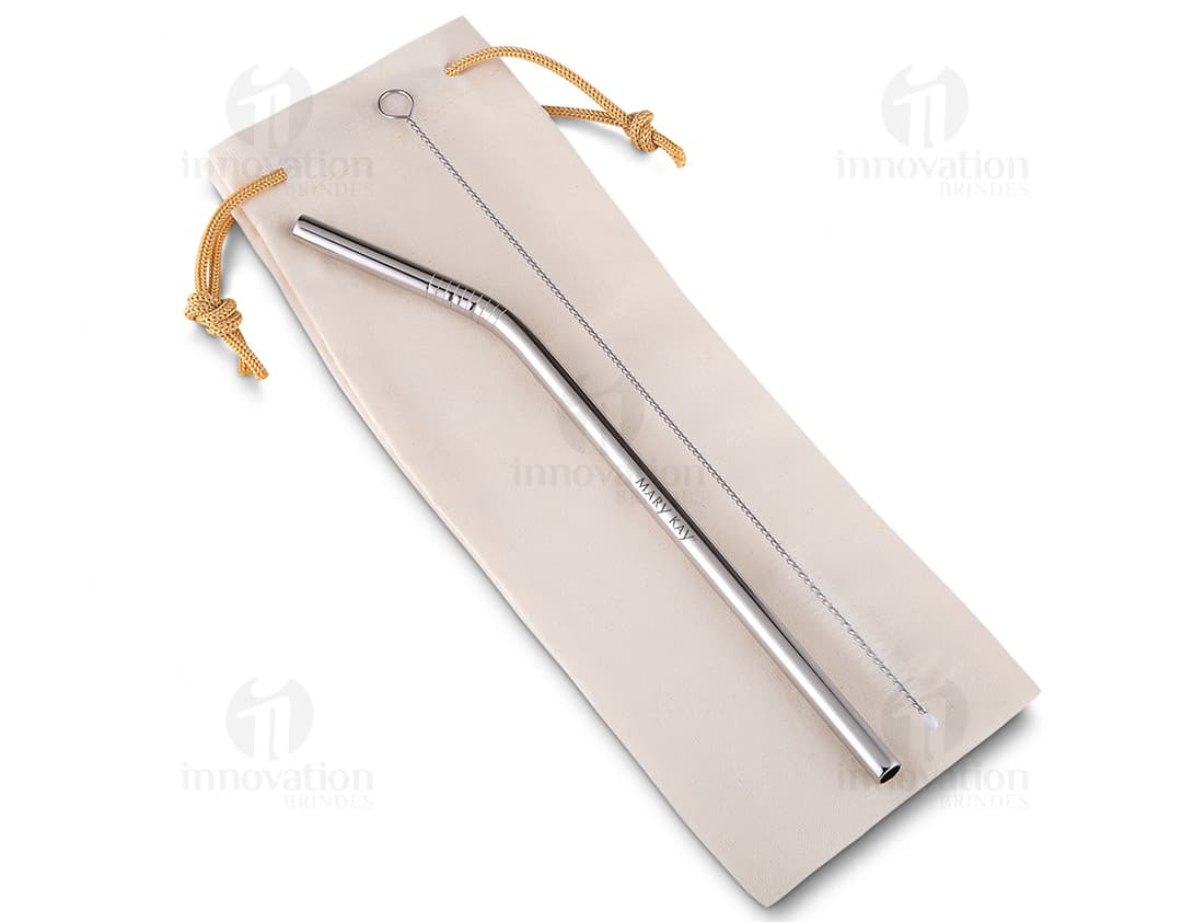 Kit Canudo de Metal Preto - Design moderno e elegante para seu negócio ou casa. Feito em aço resistente, possui um clip para