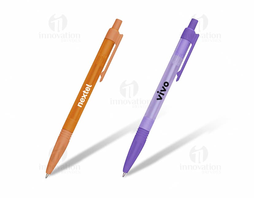 caneta plástica translucida Personalizado