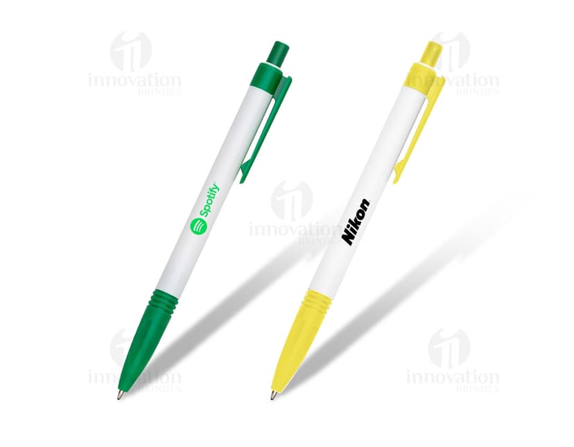 Caneta Plástica Colorida: Ideal para escrita no trabalho, na escola ou em casa. Resistente e com design moderno. Disponível em diversas cores. Adquira já a sua!