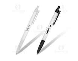 Caneta Plástica Branca para Escrita e Desenho. Perfeita para uso no escritório, escola ou em trabalhos criativos. Caneta de