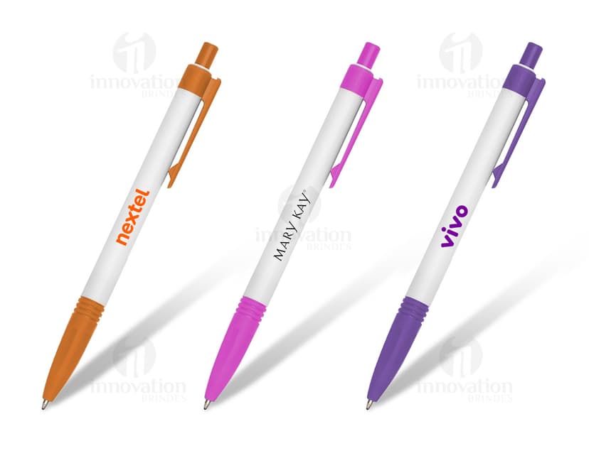Caneta plástica colorida para escrita e desenho em papel, ideal para uso no escritório, na escola ou em trabalhos artísticos. Garanta já a sua!