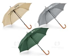 Guarda-chuva preto, um acessório fashion e protetor para dias chuvosos. Feito em nylon resistente, garante segurança e