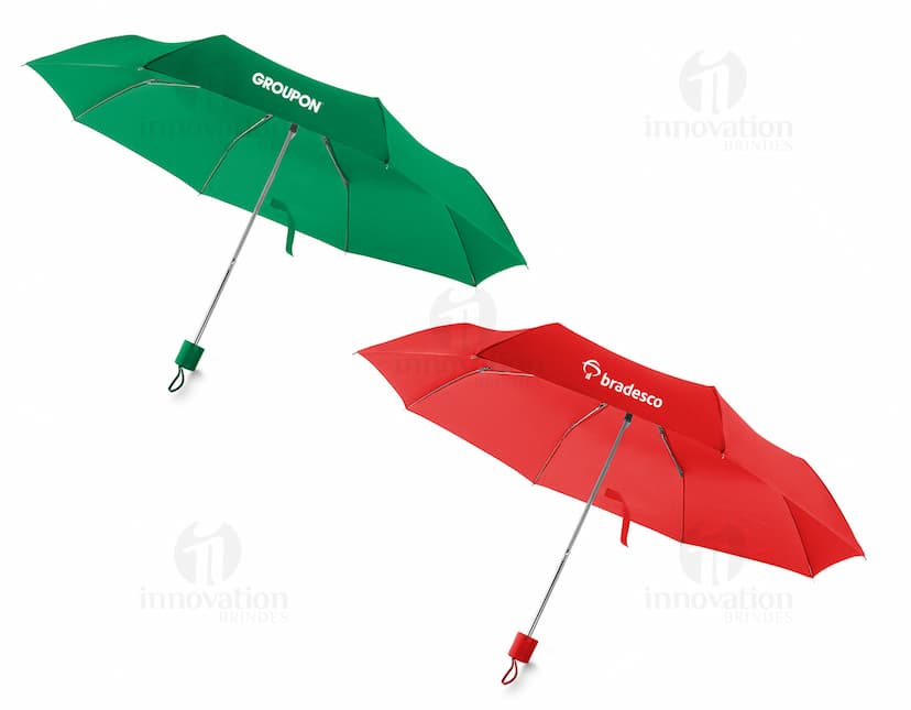 Guarda-chuva fora de linha em nylon resistente. Proteção contra chuva e sol. Design colorido e atrativo para te manter seguro em todas as estações. Adquira já o seu!