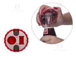 abridor de garrafa com design moderno e botão de abertura fácil. Ideal para brindes empresariais e eventos. Fabricado em