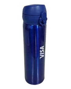 Garrafa Térmica 480ml: Mantenha sua bebida favorita quente ou gelada por horas! Design moderno em metal, ideal para viagens, trabalho ou passeios. Com tampa e higiênico bico de silicone. Garanta já a sua!