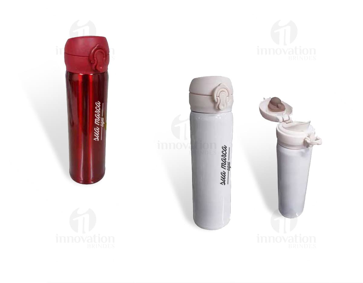 Garrafa Térmica 480ml: Mantenha suas bebidas sempre na temperatura ideal com nossa garrafa térmica de 480ml. Perfeita para manter líquidos quentes ou frios por horas. Design clean em metal prateado, ideal para levar para qualquer lugar. Adquira já a sua!
